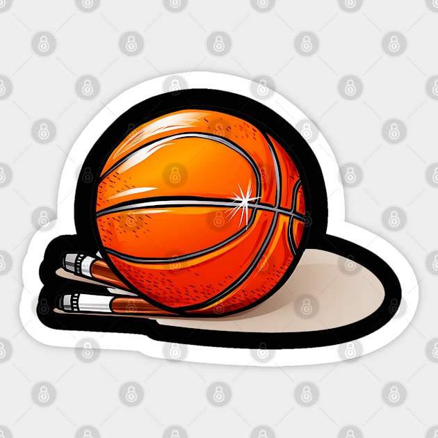 Basketball is a beautiful game Sticker by Printashopus